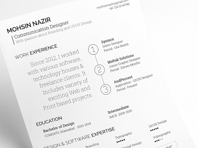 Free Typographic Resume Template with Simple Design cv cv resume free cv free cv template free resume free resume template freebie freebies resume resume template