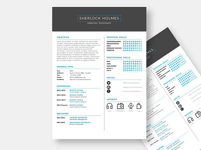 Free Fully Customizable Resume Template in PSD Format cv cv resume free cv free cv template free resume free resume template freebie freebies resume resume template