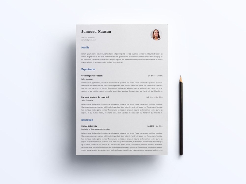 Free Simple Resume And Cover Letter Template By Bobby On Dribbble