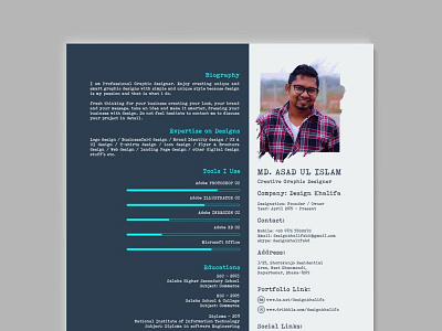 Free Visual Typographic Resume Template for Job Seeker