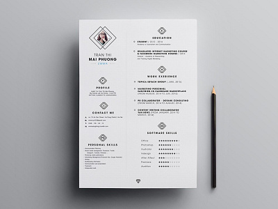 Free Minimal Resume Template with Elegant Feel