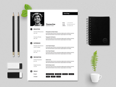 Free Creative Resume Template with Simple and Elegant Design cv cv resume free resume template freebies minimal resume resume template simple