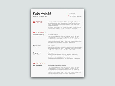 Free Smart Minimalist Resume Template for Best Impression cv cv resume cv template free cv template free resume template freebies resume resume template