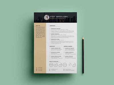 Free marketing Resume Template With Professional Design cv cv resume free resume free resume template freebie resume template