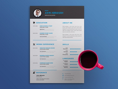 Free Simple Resume Template with Elegant Style Design cv cv resume free resume free resume template freebie resume template