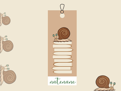 Bookmark bookmark books brown design illustration read slow snail typography