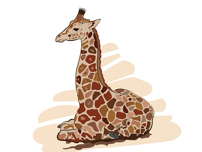 Illustration africa animal colors design giraffe graphic design height illustration points poster relax vector