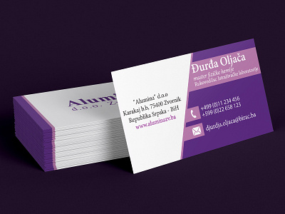 Business card back side business card chemist chemistry company company logo contact front side gmail icons job laboratory line location logo logotype name violet work