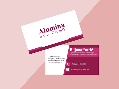 Business card alumina back side business chemist chemistry color company company logo contact design engineer engineering factory front side icons job jobs logo pink technology