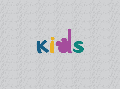 kids | LOGO DESIGN bear blue child children colors design green kids kids logo logo logo design violet word yellow