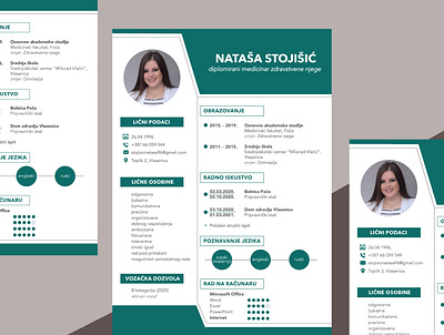 CV apply colors cv design font green grey hospital job lines medical sister page layout