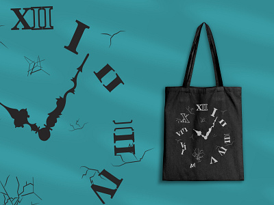 Bag a clock bag design design graphic design illustration lost a time needle numbers time