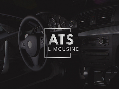 ATS limousine_LOGO ats car design font graphic design limousine line logo logo design silver