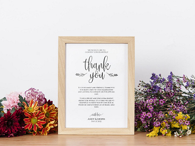 Thanks Wedding Signs Word Template