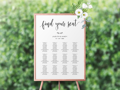 Judith Wedding Seating Chart Template free print wedding wedding design wedding invitation wedding seat chart wedding seating chart template wedding seating chart template wedding set wedding stationery weddings