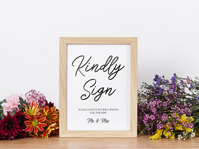 Printable Wedding Guestbook Sign Template