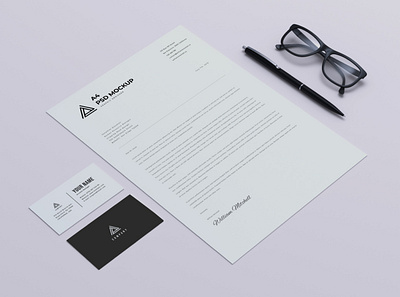 Free Letterhead and Business Card Mockup design freebie freebies mockup mockup design mockup psd mockup template psd