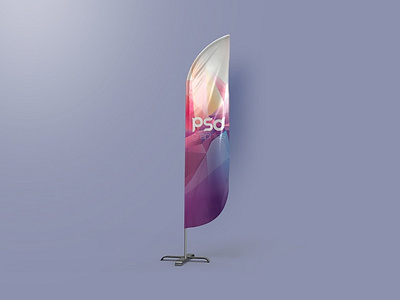 Free Feather Flag Banner Mockup