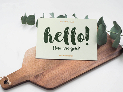 Greeting Card PSD Mockup