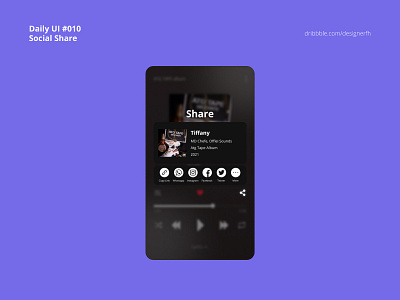 Daily UI 010 - Social Share app dailyui design ui uidesign visual design