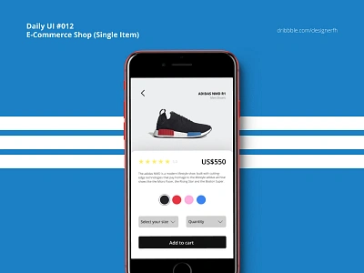 Daily UI 012 - E-Commerce Shop (Single Item) adidas app dailyui design shop ui uidesign visual design