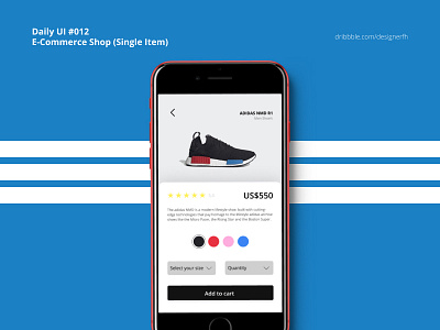 Daily UI 012 - E-Commerce Shop (Single Item) adidas app dailyui design shop ui uidesign visual design