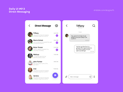 Daily UI 013 - Direct Messaging app dailyui design direct messaging ui uidesign visual design