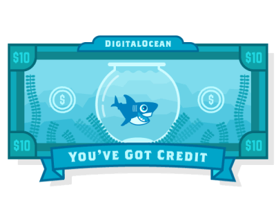 You've Got Credit animation digitalocean fishbowl gif money ocean referral sammy under the sea youve got credit