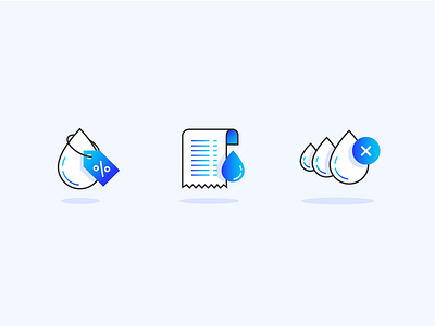 Droplet Billing Icon Set billing delete digitalocean droplet payment quote servers tax