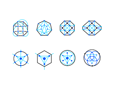 Cryptic Icon Set diagrams geometric holy geometry icons occult systems