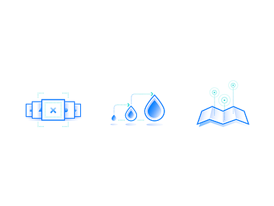 Icons for Creating a Droplet application apps datacenter digitalocean droplet droplet creation growth map one source scale spin up