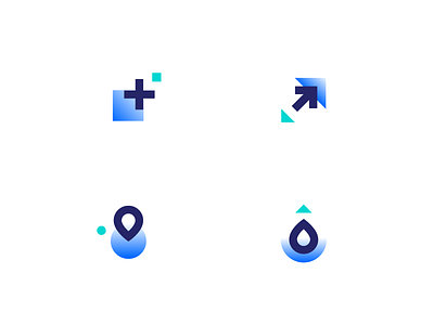 Abstract Icon Set abstract icons choose cloud computing digitalocean droplets global scale servers