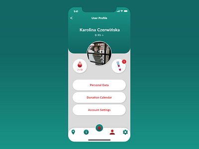 User Profile - Blood Donation App 006 app app design appdesign dailyui design illustration mobile ui ux vector