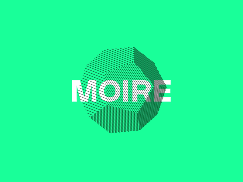 Moire 3d animation cube green line loop loop animation moire motion motion design motiongraphics