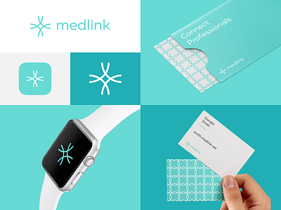 Medlink brand brand design business card corporate identity crest cross grid identity design link logo medical medicine pattern pharmacy watch