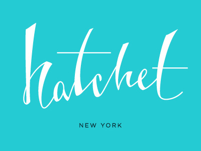 Hatchet apparel brand clothing custom lettering logo type