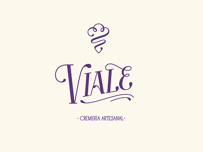 Viale branding cafe cream gelato ice ice cream lettering logo munich type