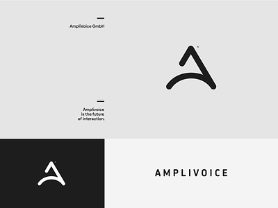 Amplivoice assistant blackandwhite branding code control data design logo logo design logotype technologies voice voice search