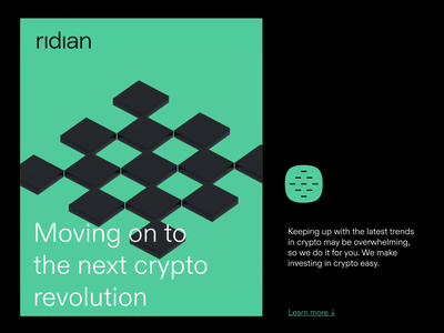 ridian bitcoin blockchain brand branding crypto design ethereum finance fintech logo platform