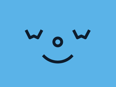 wow blue branding coffee eye face house logo service wow