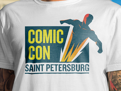 ComicCon Saint Petersburg branding comiccon event identity logo power silhouette superman