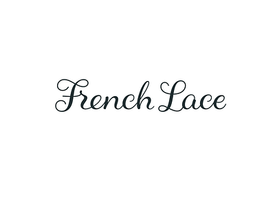 French Lace apparel brand elegant fabric fashion french identity lace lettering logo vogue