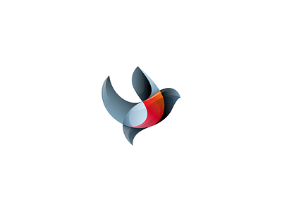 Bullfinch bird brand bullfinch finch identity logo red winter