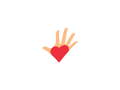 Charity brand for sale heart help identity logo red wrist