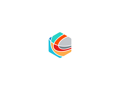 Lines brand colorful corporate cube digital elegant identity letter logo speed