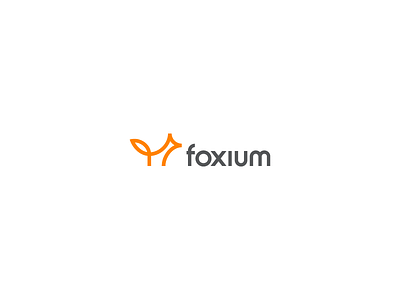 Foxium agency animal brand digital fox icon identity logo mark orange symbol