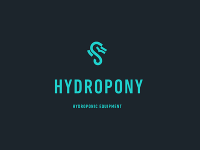 Hydropony brand equipment grow horse identity logo smoke water weed