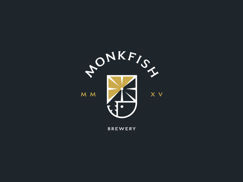 Monkfish animation beer bier brand brew brewery craft fish identity logo