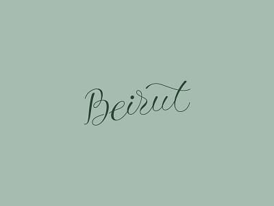 Beirut brand hand identity lettering logo smooth