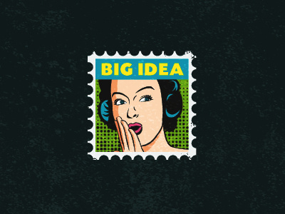 Big Idea idea logo pop art vintage woman